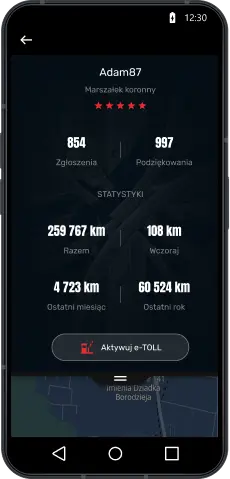 Zdjęcie przedstawiające telefon, z uruchomioną aplikacją do obsługi urzadzenia YANBOX GTR
